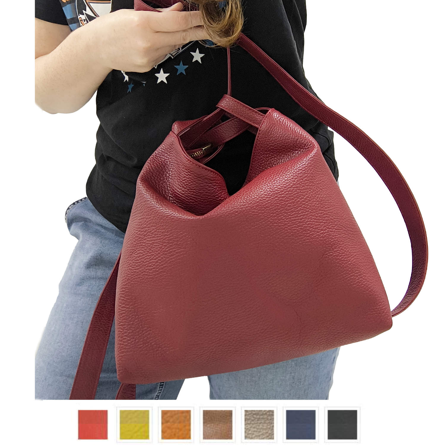 Borsa Zaino In Pelle Zaino Donna 2in1 In Pelle - Shopper E Borsa A Tracolla, Made In Italy, Nuovo Con Etichette Zaino Shopper Pelle Made In Italy Tracolla Regolabile Borsa Zaino In Pelle Zaino Donna 2in1 In Pelle - Shopper E Borsa A Tracolla, Made In Italy, Nuovo Con Etichette Zaino Shopper Pelle Made In Italy Tracolla Regolabile