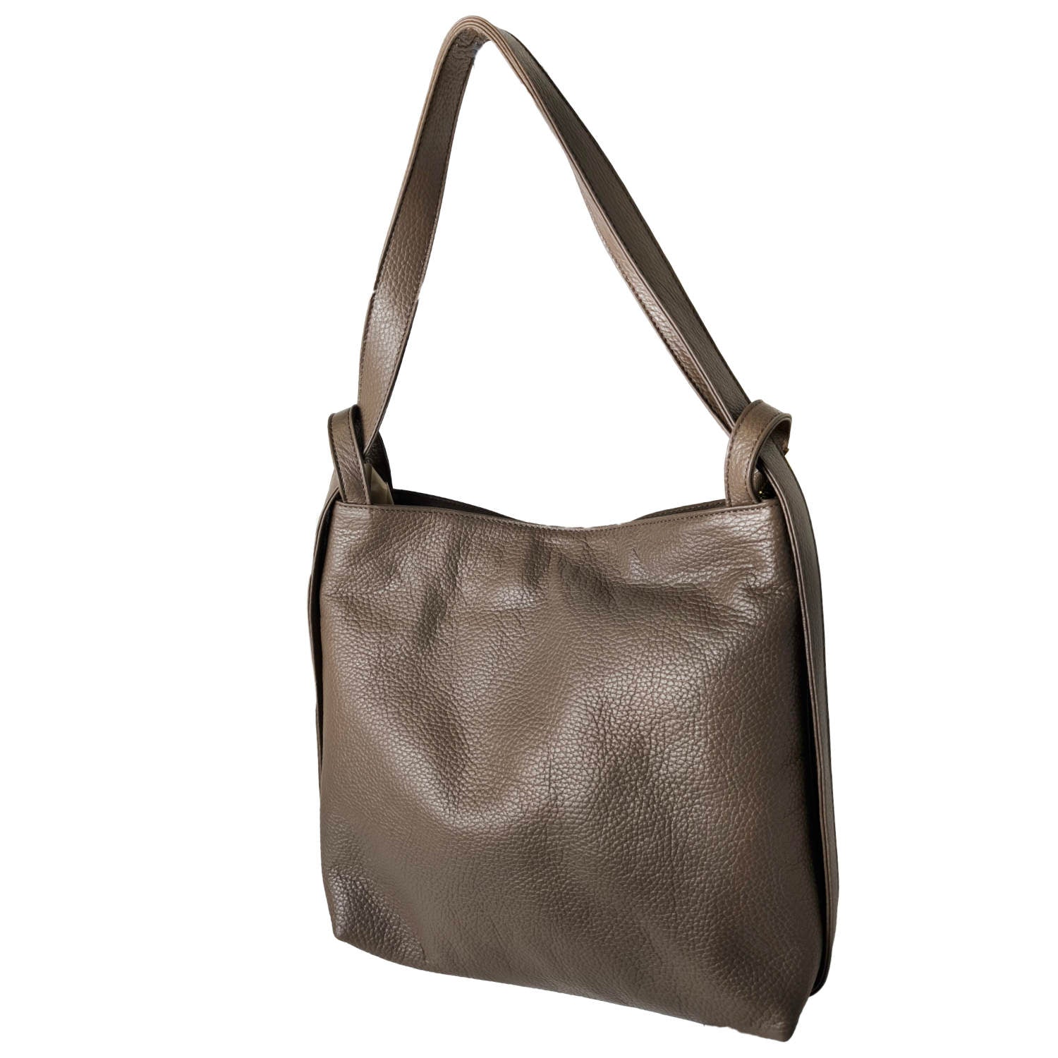 Borsa Zaino In Vera Pelle 2 In 1 Caterina - Morbida Pelle Indossabile A Spalla O Zaino Colore Nero Borsa Zaino In Vera Pelle 2 In 1 Caterina - Morbida Pelle Indossabile A Spalla O Zaino Colore Nero